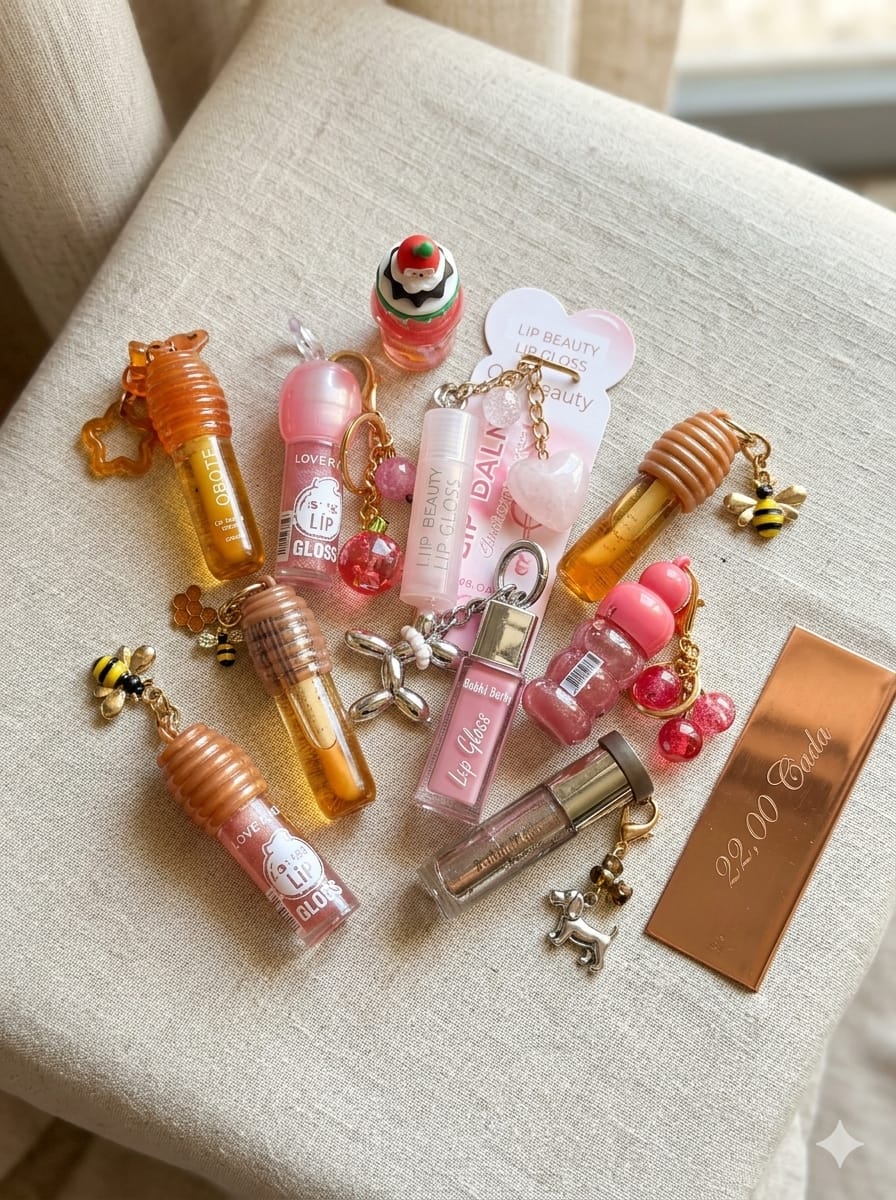 Lip Glosses com Chaveiro