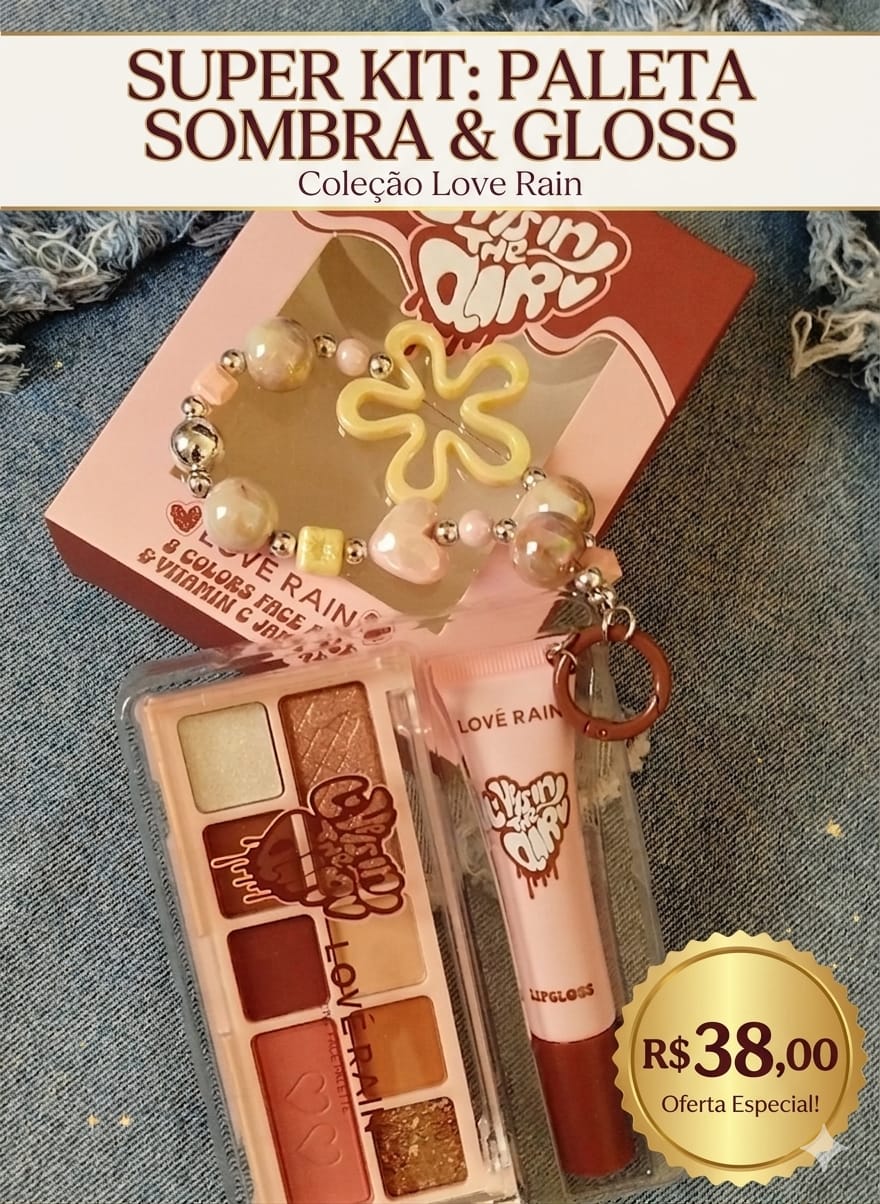 Super Kit Paleta Sombra & Gloss Love Rain