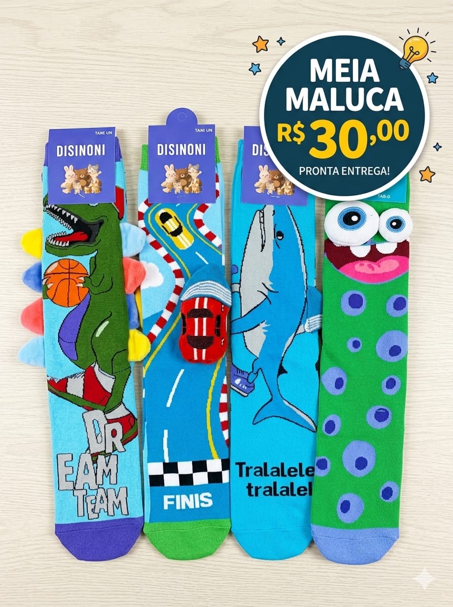 Meia Maluca Infantil
